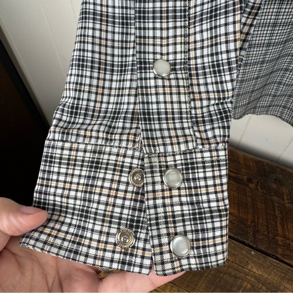 Vintage Crazy Cowboy Western Plaid Shirt with Pearl Snaps - Picture 5 of 8